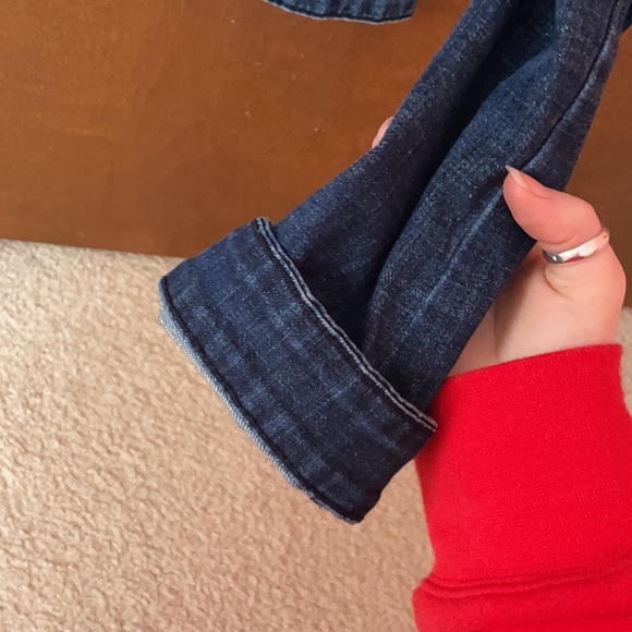 Elle Long Sleeve Dark Wash Jean Jacket - Picture 6 of 7